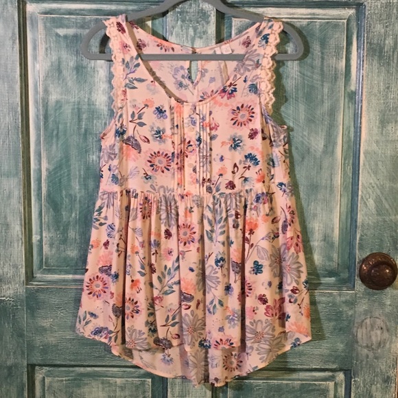 LC Lauren Conrad Tops - LC Lauren Conrad Boho Sleeveless, Pink, S